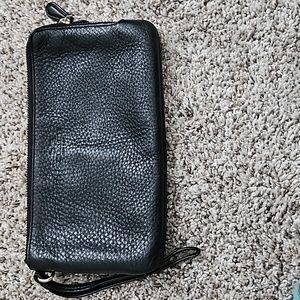 Coach black leather wallet